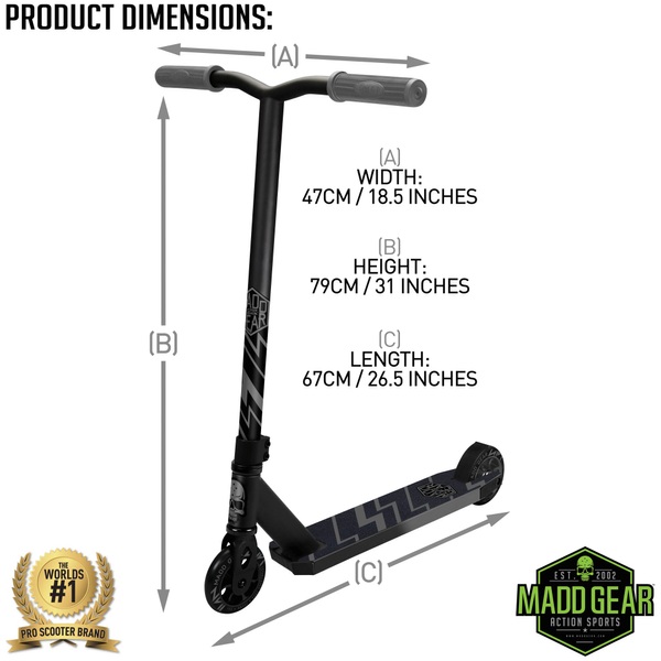 Madd Gear Whip Pro X Scooter Grey Fade Stunt Scooters Ireland