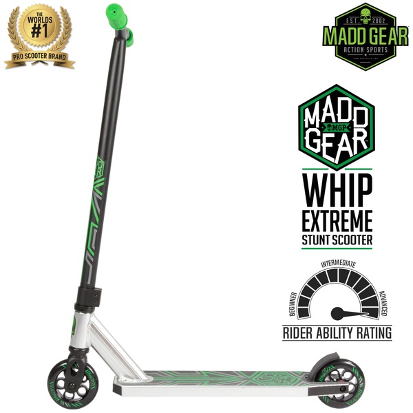 Madd Gear Whip Extreme X Scooter Alloy / Lime Scooter Stunt