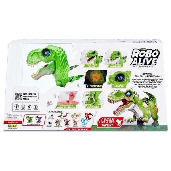 Robo Alive Robotic Green T Rex Dinosaur | Smyths Toys UK