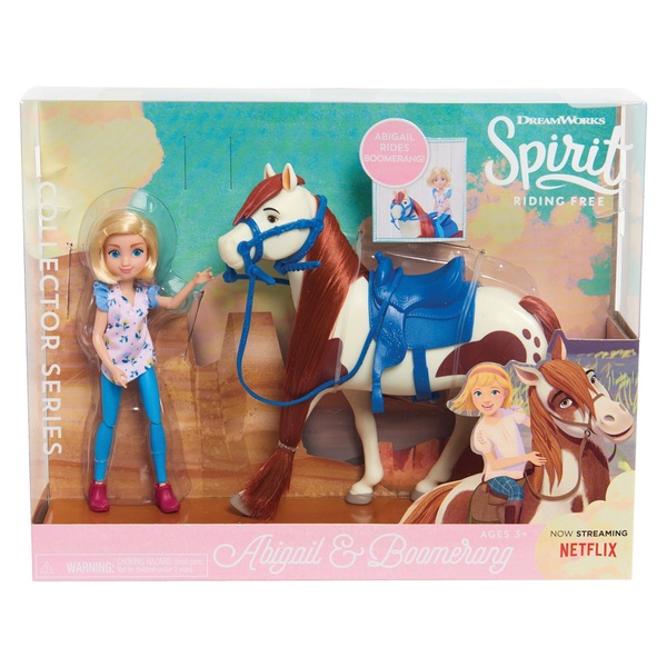 Dreamworks Spirit Riding Free Doll & Classic Horse-Abigail & Boomerang
