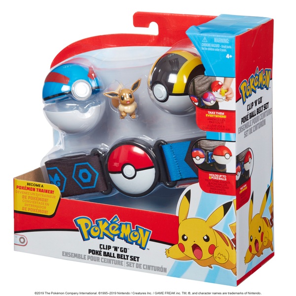 Pokémon Trainer with the Clip N Go Pokéball Belt! Evee - Smyths Toys ...