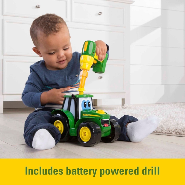 john deere toy tractor with drill