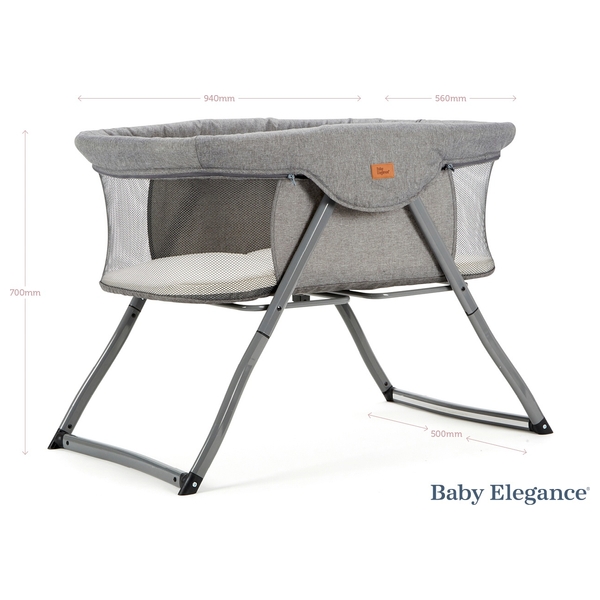 Baby Elegance Kangu Foldable Crib Grey Smyths Toys UK