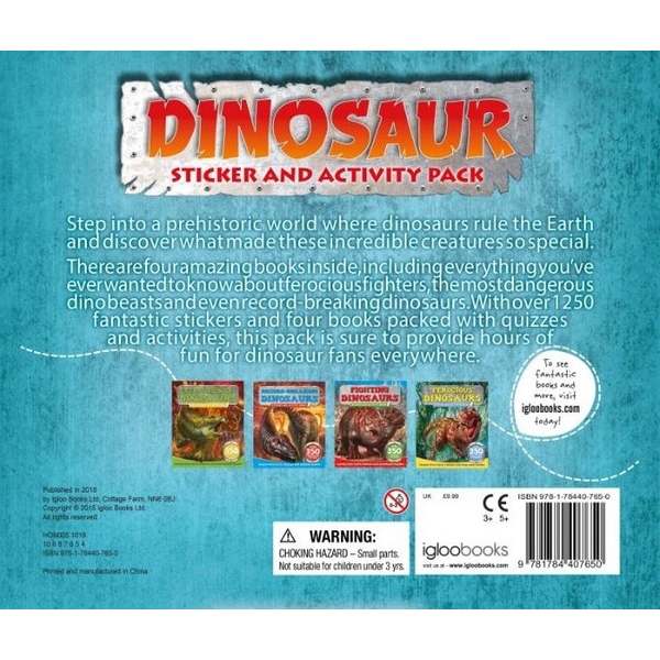 Dinosaur World Sticker and Activity Book Pack Smyths Toys UK