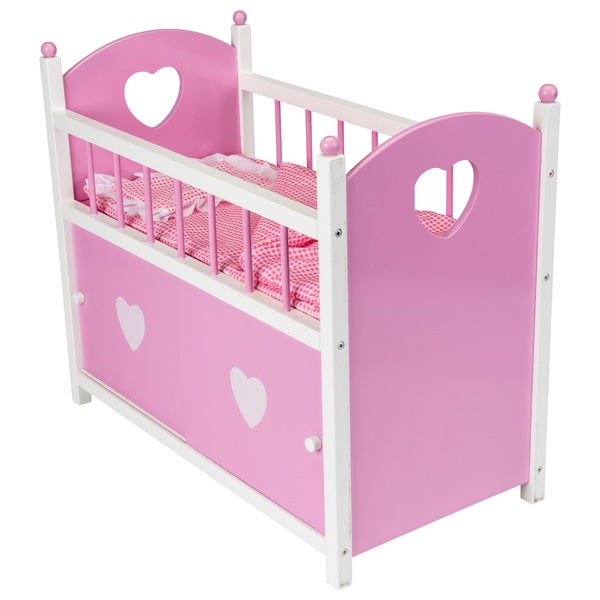 Dolls Wooden Cot with Door Smyths Toys Ireland