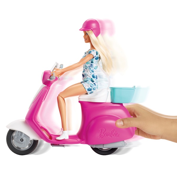 Barbie Doll and Scooter Smyths Toys Ireland