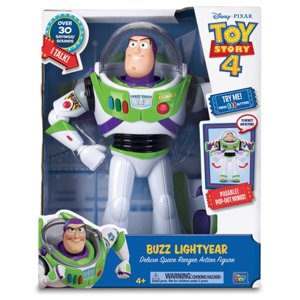 Buzz Lightyear Deluxe Space Ranger Talking 30cm Action Figure Toy Story