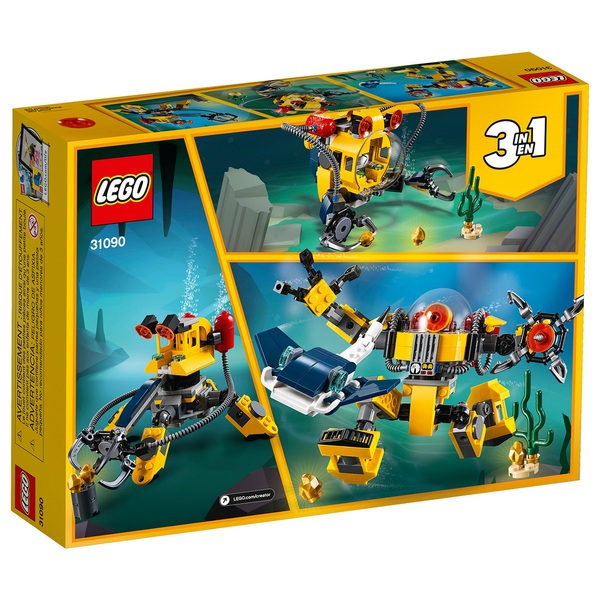 LEGO 31090 Creator 3in1 Underwater Robot Building Set | Smyths Toys UK