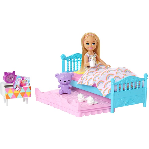 Barbie Club Chelsea Doll Bedtime Playset Smyths Toys UK