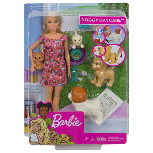 barbie doll and pets