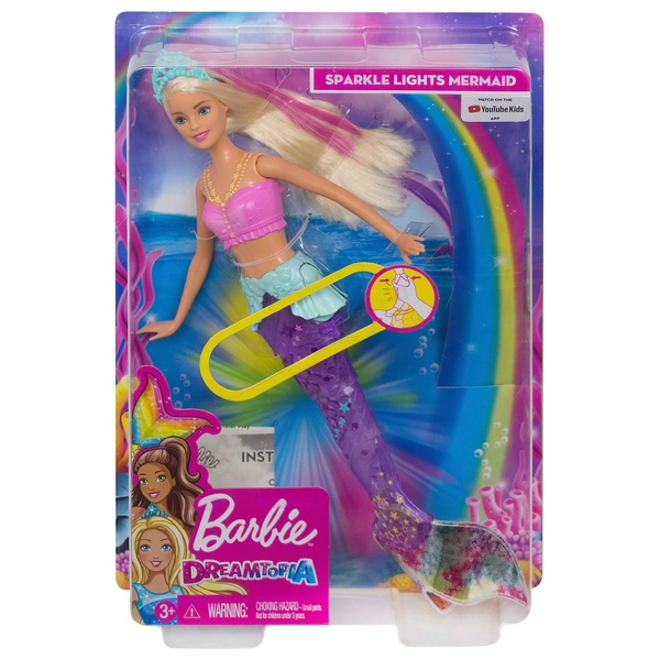 barbie mermaid lights doll