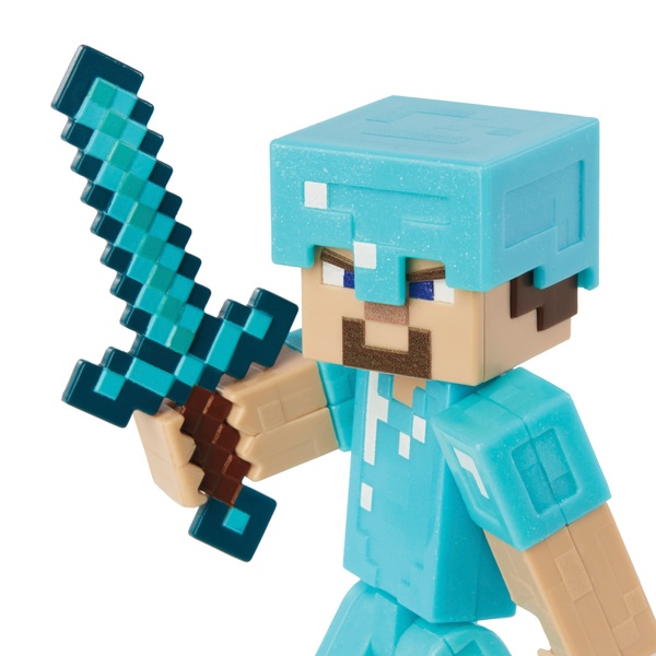 Minecraft 8cm Figures Steve Diamond - Smyths Toys