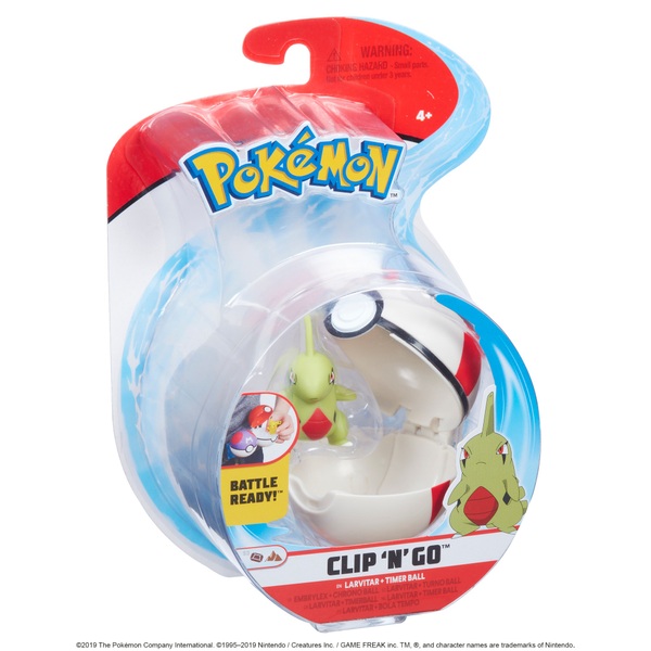 Pokémon Clip 'N' Go Pokémon Larvitar - Smyths Toys