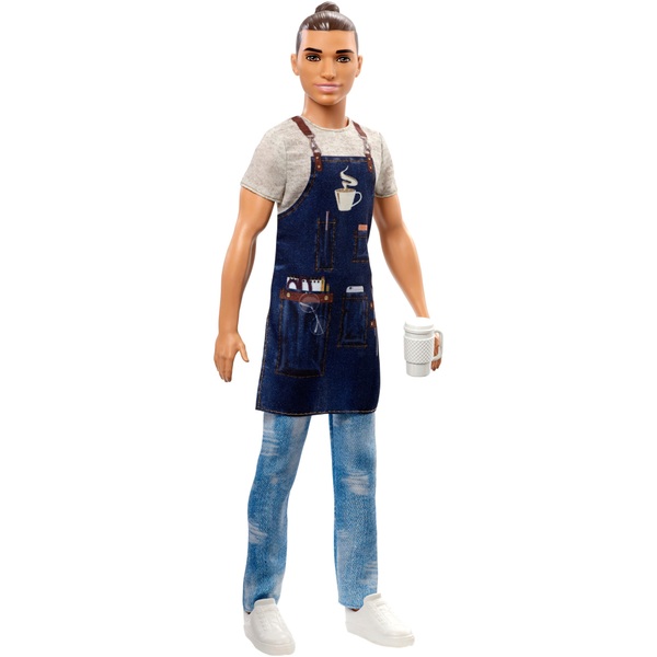 Barbie Ken Career Doll Barista - Smyths Toys