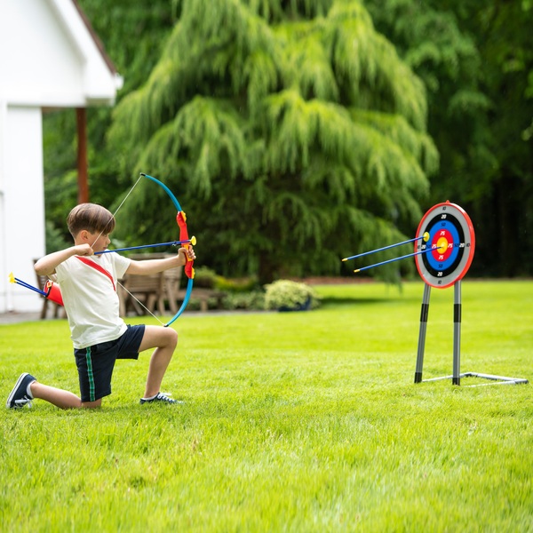 JQTOYD Grand arc et flèche pour enfants de 8 à 12 ans, ensemble de tir à  l'arc pour enfants de plus de 30 m, meilleur jouet d'extérieur cool pour