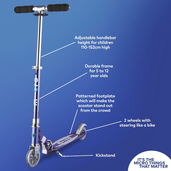 Micro Sprite Scooter Blue Stripe Smyths Toys UK
