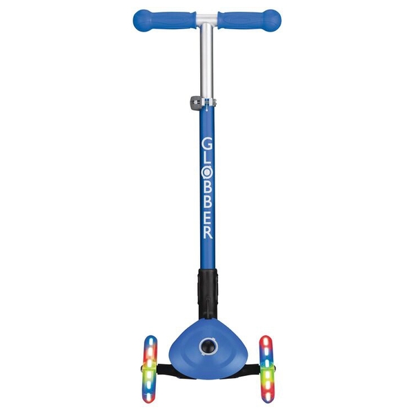 Globber PRIMO FOLDABLE LIGHTS Blue Scooter Smyths Toys UK