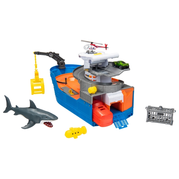 shark and boat toy