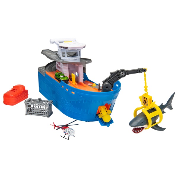 Super Wheelz Light and Sound Shark Attack Boat Playset | Smyths Toys UK