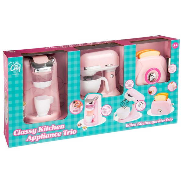Playgo Pink Toy Kitchen Appliances - Pod Coffee Maker, Mixer