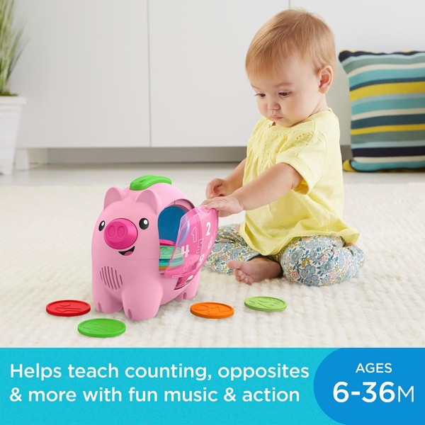 Fisher-Price Laugh & Learn Count & Rumble Piggy Bank Activity Toy ...