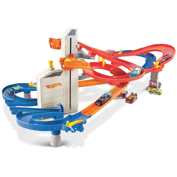 Hot Wheels Auto Lift Expressway + 5 Cars | Smyths Toys UK