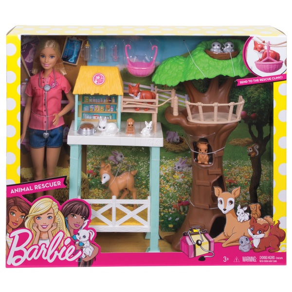 barbie animal rescuer doll & playset