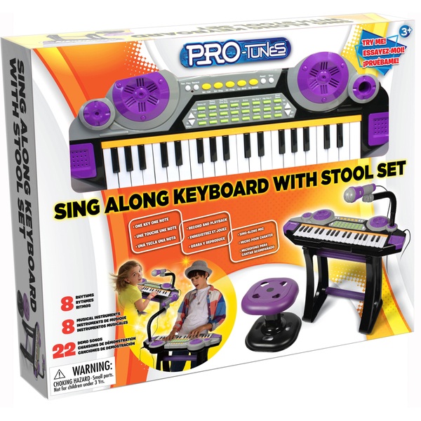 Sing Along Toy Keyboard with Stool Set Smyths Toys UK