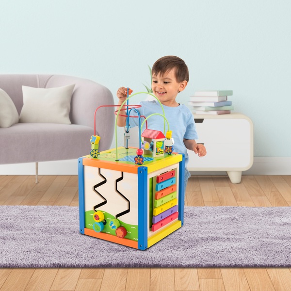 Squirrel Play 5-in-1 Wooden Activity Cube | Smyths Toys UK