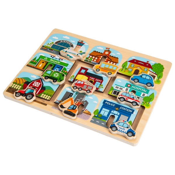wooden vehicle puzzle