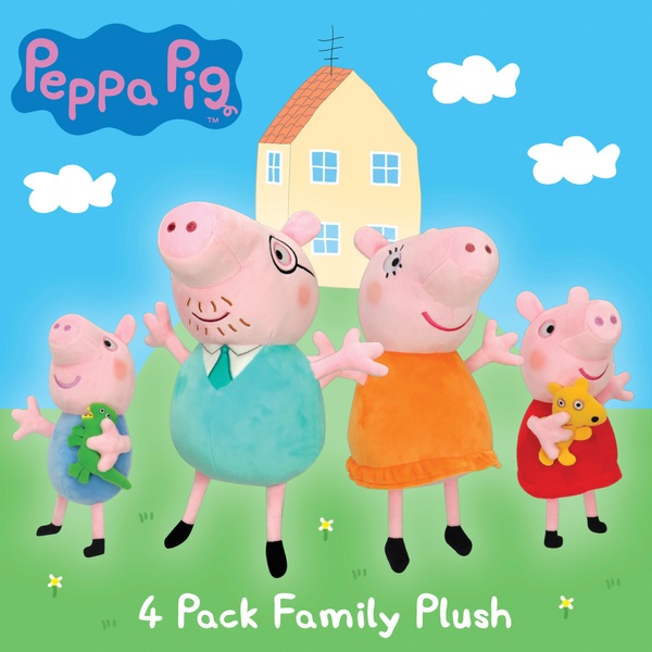 Peppa Pig 4 Pack Family Plush | Smyths Toys UK