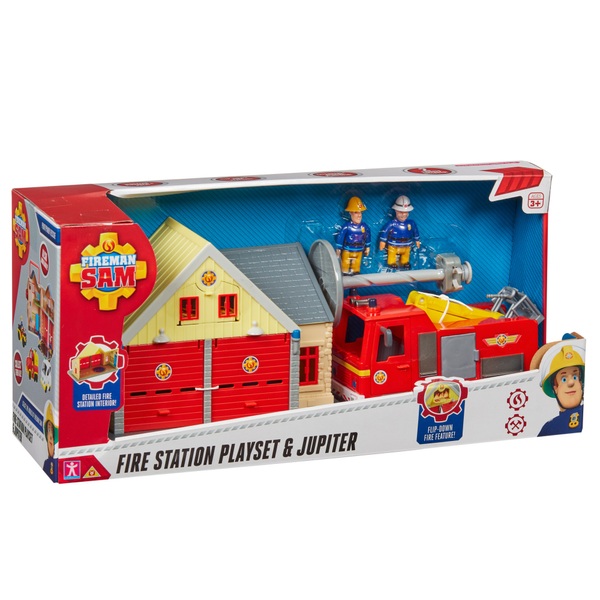 Fireman Sam Fire Station and Jupiter Set Exclusive - Smyths Toys Ireland