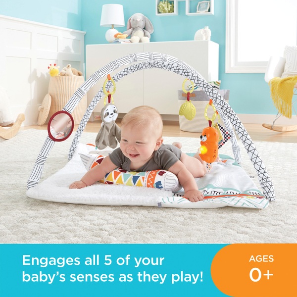FisherPrice Perfect Sense Deluxe Gym Baby Play Mat Smyths Toys UK