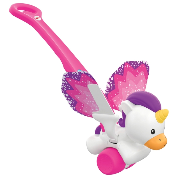 fisher price push and flutter unicorn