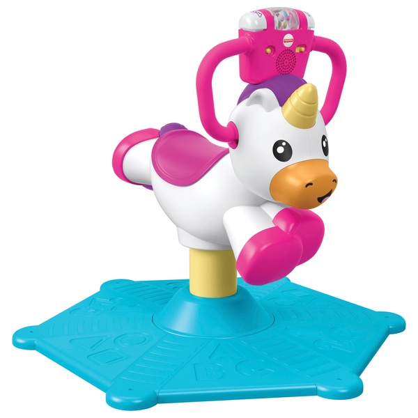 FisherPrice Bounce and Spin Unicorn Ride On Smyths Toys UK