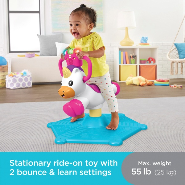 bouncing unicorn fisher price