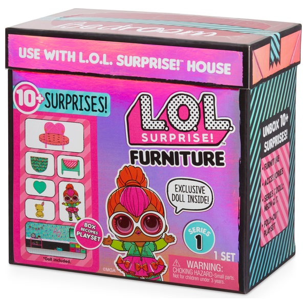 L O L Surprise Furniture Pack Bedroom With Neon Q T Smyths Toys Ireland - lol fruits roblox