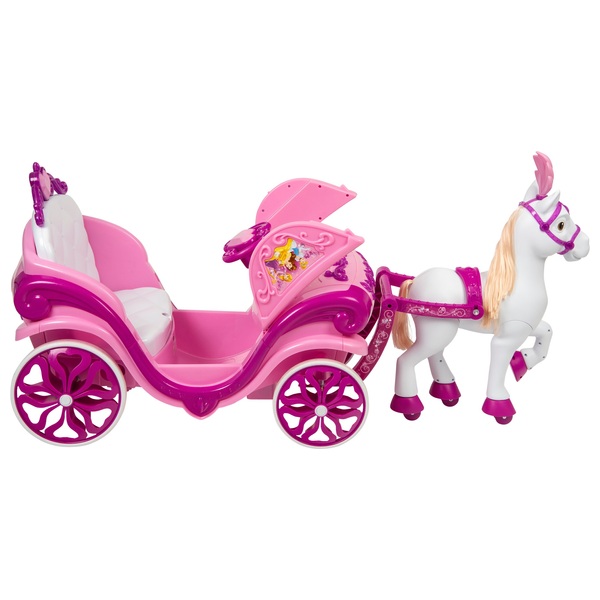 6v disney princess royal horse and carriage electric ride on