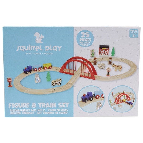 Squirrel Play 35 Piece Wooden Train Set Smyths Toys UK
