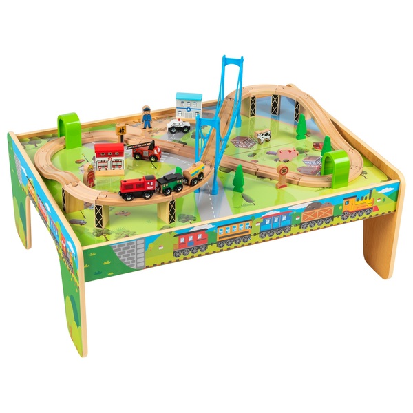 Squirrel Play Wooden Train Table with 50 pieces Smyths Toys UK