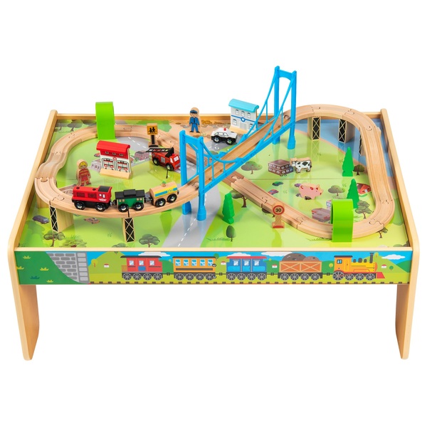 Squirrel Play Wooden Train Table with 50 pieces Smyths Toys UK