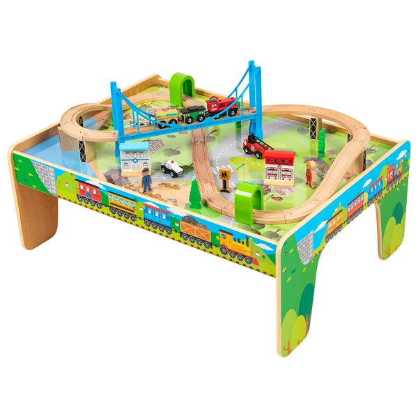 wooden train table smyths