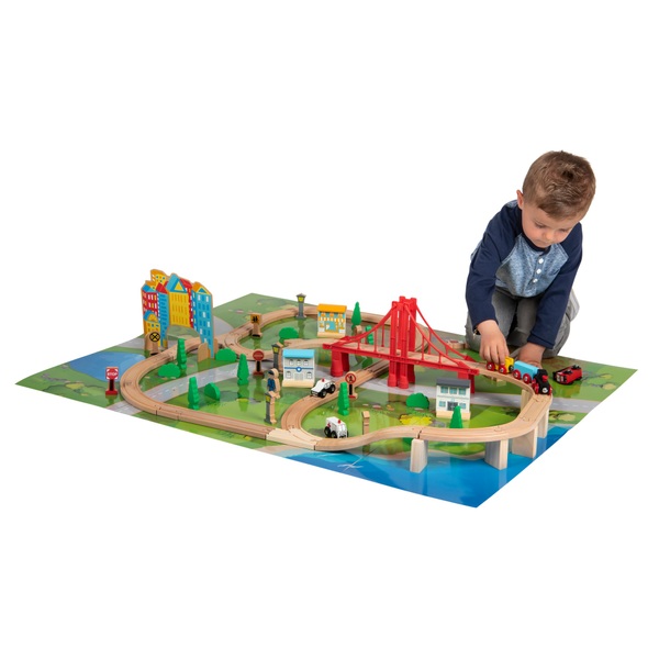 Squirrel Play 80 Piece Wooden Train set Smyths Toys UK