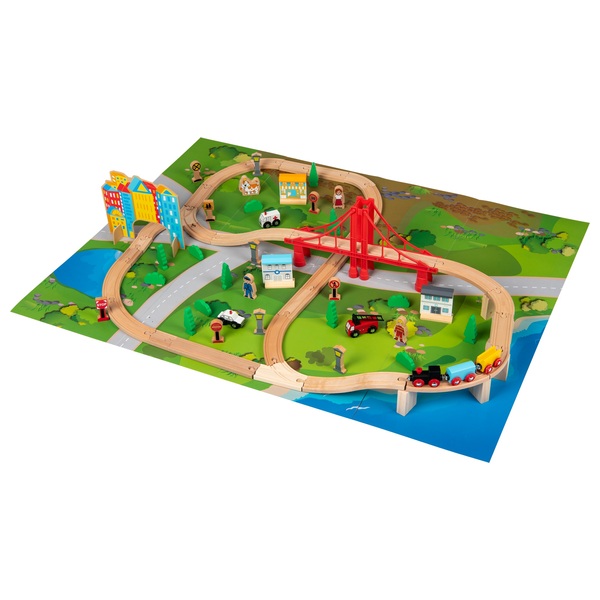 Squirrel Play 80 Piece Wooden Train Set Smyths Toys UK