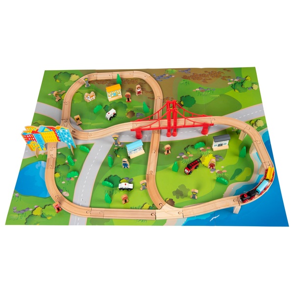 Squirrel Play 80 Piece Wooden Train Set Smyths Toys UK