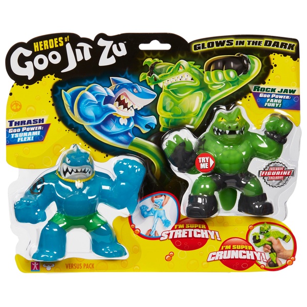 Heroes of Goo Jit Zu: Thrash and Rock Jaw Versus Pack | Smyths Toys UK