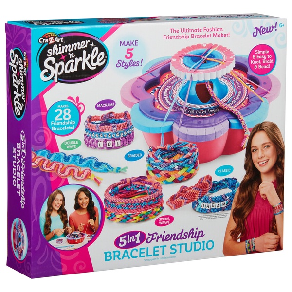 Shimmer 'n Sparkle 5 in 1 Friendship Bracelet Studio - Smyths Toys Ireland