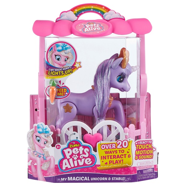 Pets Alive My Magical Unicorn and Stable Playset Purple - Other Fashion ...