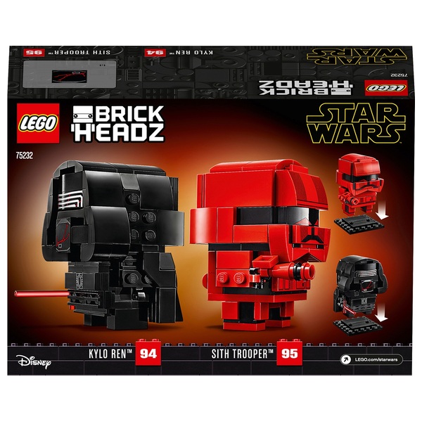 LEGO Star Wars Brickheadz 75232 Kylo Ren & Sith Trooper Brickhead ...