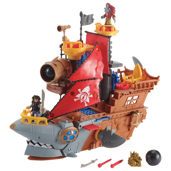 Imaginext Shark Bite Pirate Ship Playset | Smyths Toys UK